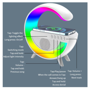 Parlante Lámpara Cargador RGB Tipo G