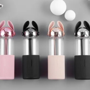 Termo Botella De Cristal Vidrio Orejas