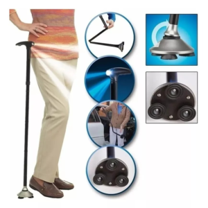 Baston Plegable Para Caminar Con Luz Led
