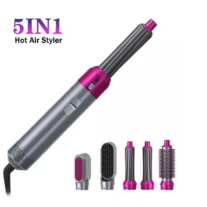 KIT CEPILLO 5 EN 1 Y TOALLA TURBANTE