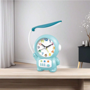 Lampara Astronauta Reloj Escritorio Mesa